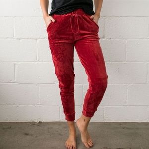 Red velvet Joggers